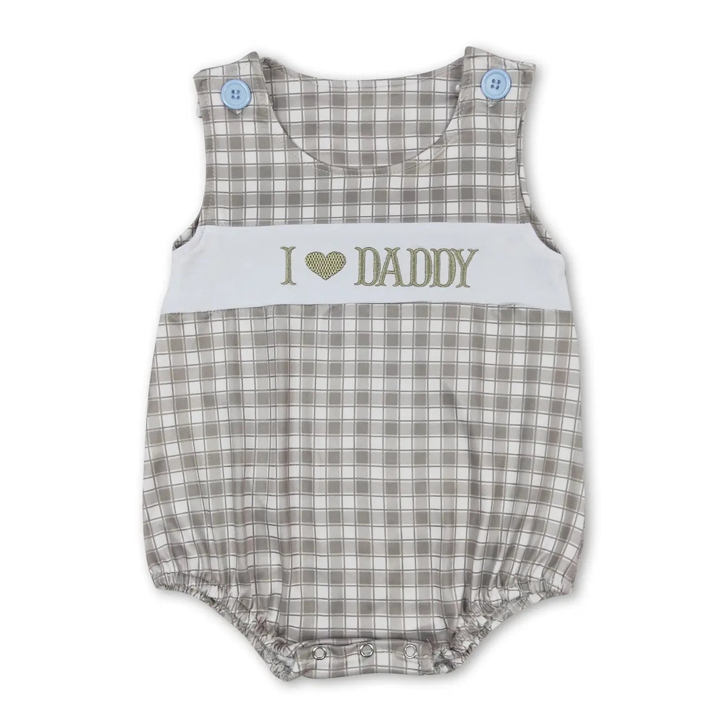 "I ♥ Daddy" Classic Plaid Bubble