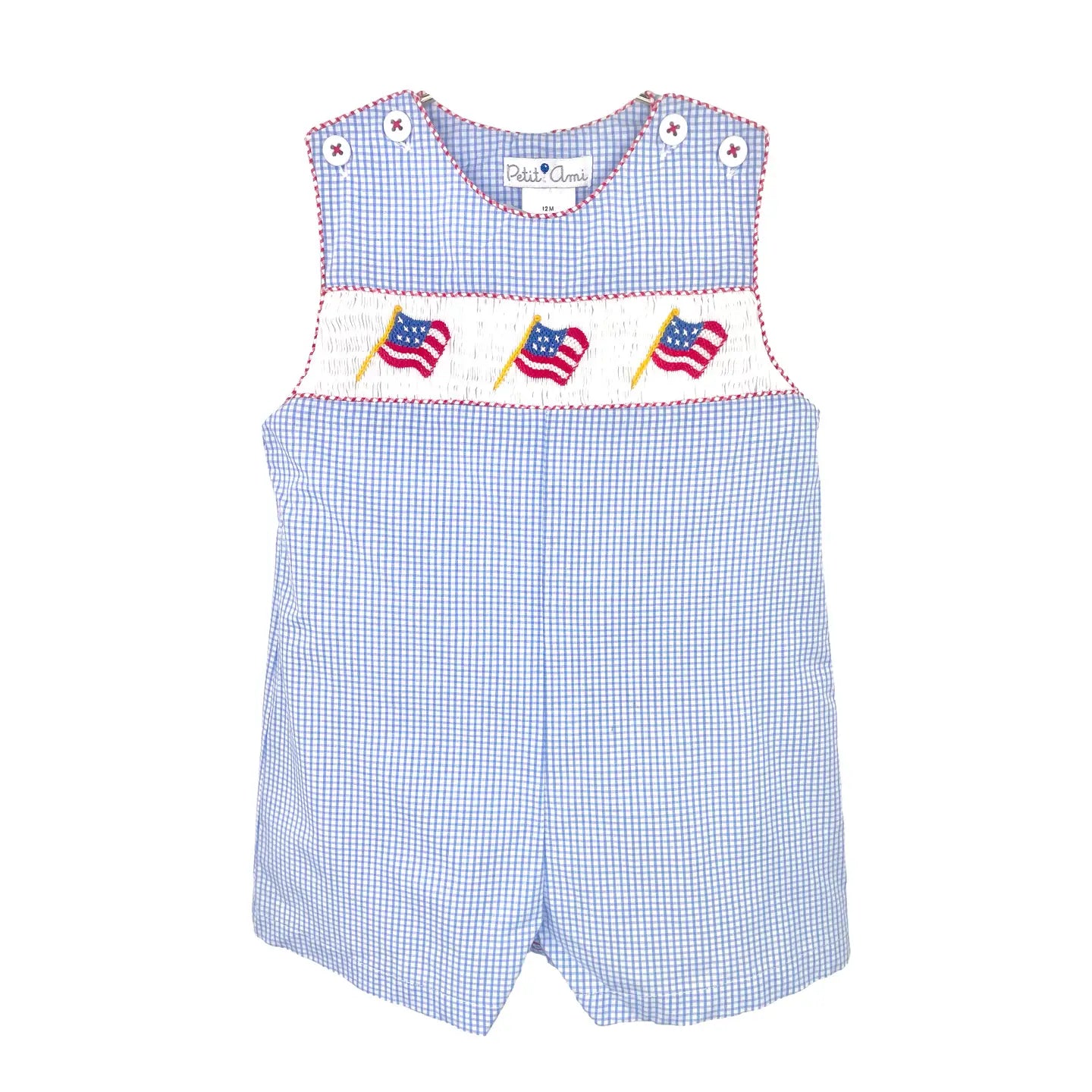 Sunsuit with Flag Smocking